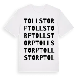 Tollstorp ordlek t-shirt – ekologisk bomull t-shirt från Pinshirt