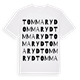 White t-shirt med Tommaryd ordlek t-shirt