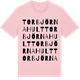 Pink Cotton t-shirt med Torbjörnahult ordlek t-shirt