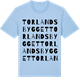 Blue Soul t-shirt med Torlandsbygget ordlek t-shirt