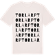 Vintage White t-shirt med Torlarp ordlek t-shirt