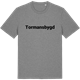 Mid Heather Gray t-shirt med Tormansbygd fetstil t-shirt