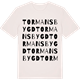 Vintage White t-shirt med Tormansbygd ordlek t-shirt