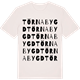 Vintage White t-shirt med Törnabygd ordlek t-shirt