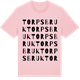 Pink Cotton t-shirt med Torpsbruk ordlek t-shirt