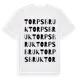 White t-shirt med Torpsbruk ordlek t-shirt