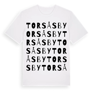 Torsås By ordlek t-shirt – ekologisk bomull t-shirt från Pinshirt