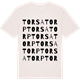 Vintage White t-shirt med Torsatorp ordlek t-shirt
