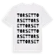White t-shirt med Torset ordlek t-shirt
