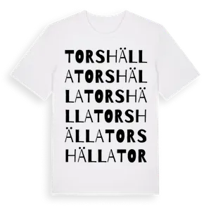 Torshälla ordlek t-shirt – ekologisk bomull t-shirt från Pinshirt