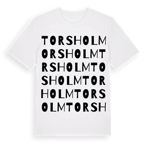 Torsholm ordlek t-shirt – ekologisk bomull t-shirt från Pinshirt
