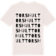 Vintage White t-shirt med Torshult ordlek t-shirt