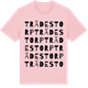 Pink Cotton t-shirt med Trädestorp ordlek t-shirt