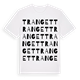 White t-shirt med Tranget ordlek t-shirt