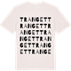 Vintage White t-shirt med Tranget ordlek t-shirt