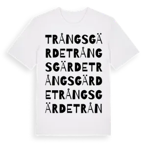 Trångsgärde ordlek t-shirt – ekologisk bomull t-shirt från Pinshirt