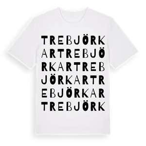 Tre björkar ordlek t-shirt – ekologisk bomull t-shirt från Pinshirt