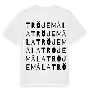Tröjemåla ordlek t-shirt – ekologisk bomull t-shirt från Pinshirt