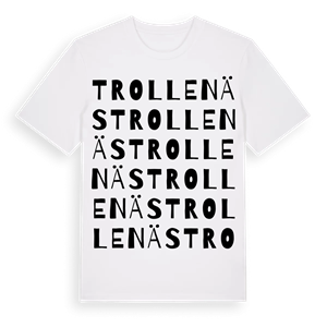 Trollenäs ordlek t-shirt – ekologisk bomull t-shirt från Pinshirt