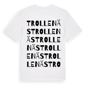 Trollenäs ordlek t-shirt – ekologisk bomull t-shirt från Pinshirt