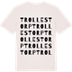 Vintage White t-shirt med Trollestorp ordlek t-shirt