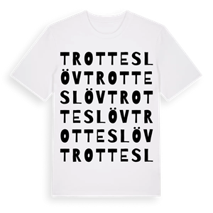 Trotteslöv ordlek t-shirt – ekologisk bomull t-shirt från Pinshirt