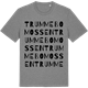 Mid Heather Gray t-shirt med Trummebomossen ordlek t-shirt