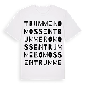 Trummebomossen ordlek t-shirt – ekologisk bomull t-shirt från Pinshirt