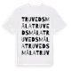 White t-shirt med Truvedsmåla ordlek t-shirt