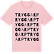 Pink Cotton t-shirt med Tryggarp ordlek t-shirt