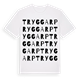 White t-shirt med Tryggarp ordlek t-shirt
