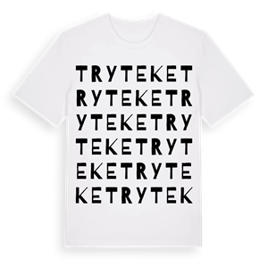 Tryteke ordlek t-shirt – ekologisk bomull t-shirt från Pinshirt
