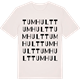 Vintage White t-shirt med Tumhult ordlek t-shirt
