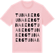 Pink Cotton t-shirt med Tunaberg ordlek t-shirt