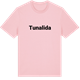 Pink Cotton t-shirt med Tunalida fetstil t-shirt