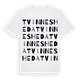 White t-shirt med Tvinnesheda ordlek t-shirt