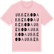 Pink Cotton t-shirt med Ubbeboda ordlek t-shirt