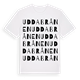 White t-shirt med Uddabrånen ordlek t-shirt