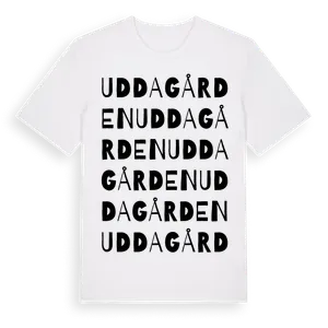 Uddagården ordlek t-shirt – ekologisk bomull t-shirt från Pinshirt