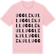 Pink Cotton t-shirt med Ugglekull ordlek t-shirt