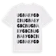 White t-shirt med Ugnabygden ordlek t-shirt