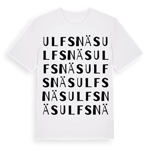 Ulfsnäs ordlek t-shirt – ekologisk bomull t-shirt från Pinshirt