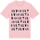 Pink Cotton t-shirt med Ulvahult ordlek t-shirt