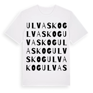 Ulvaskog ordlek t-shirt – ekologisk bomull t-shirt från Pinshirt