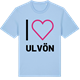 Blue Soul t-shirt med Jag älskar Ulvön t-shirt stort tryck