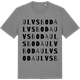 Mid Heather Gray t-shirt med Ulvsboda ordlek t-shirt