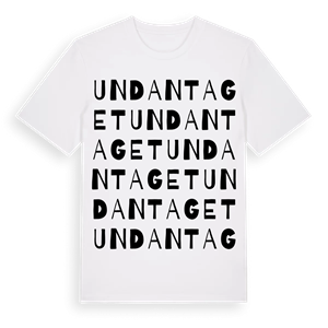 Undantaget ordlek t-shirt – ekologisk bomull t-shirt från Pinshirt