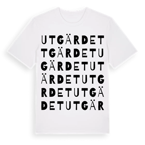 Utgärdet ordlek t-shirt – ekologisk bomull t-shirt från Pinshirt
