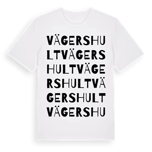 Vägershult ordlek t-shirt – ekologisk bomull t-shirt från Pinshirt
