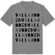 Mid Heather Gray t-shirt med Vallaudden ordlek t-shirt